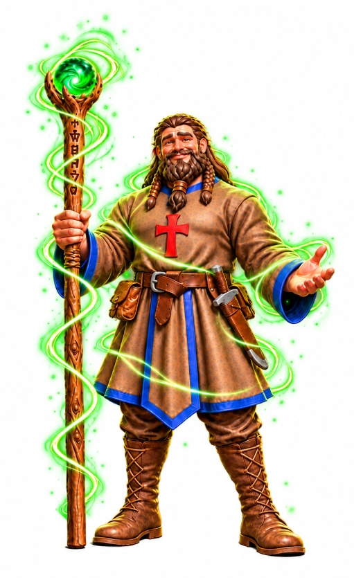 Friar Little John welcoming you with open hand